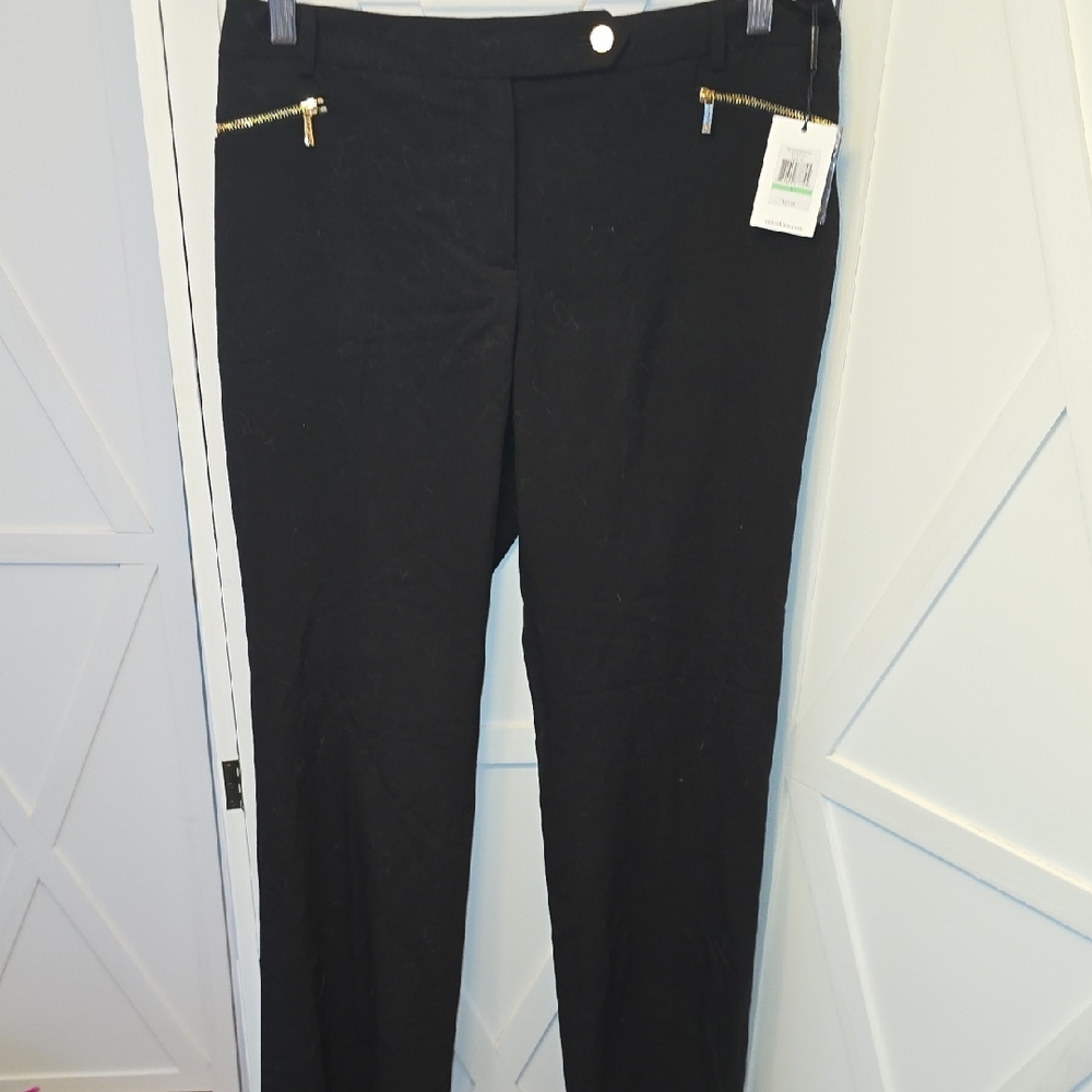New CK Black Pants with Gold Zipper Hardware